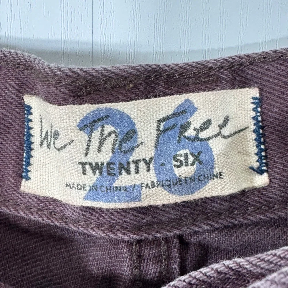 We The Free Twenty Six Cut Off Denim Shorts Button Fly Size 26 Purple‎